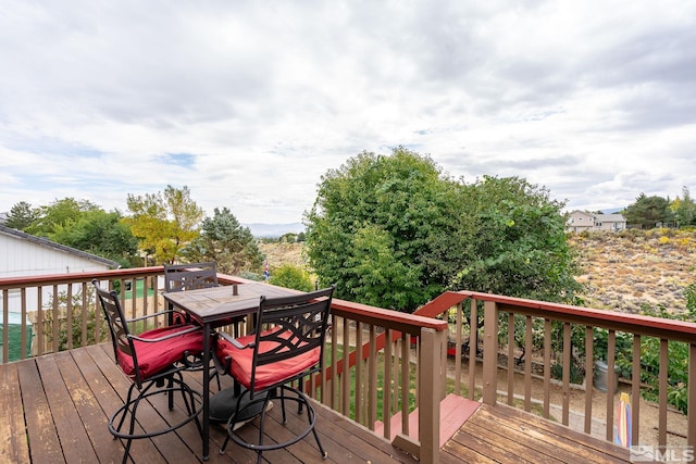 view of wooden deck