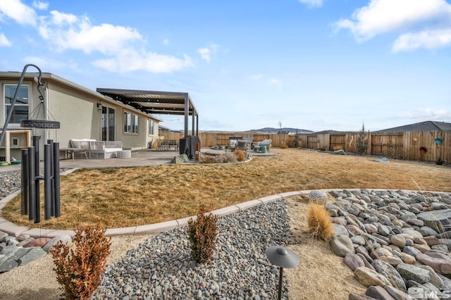 view of yard with a patio