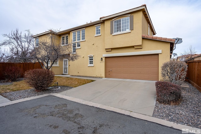 view of front of home featuring a garage