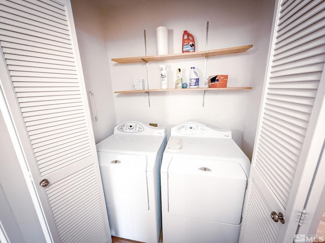 washroom featuring separate washer and dryer