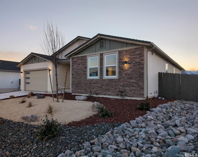 ranch-style house with a garage