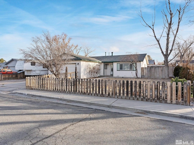 view of single story home