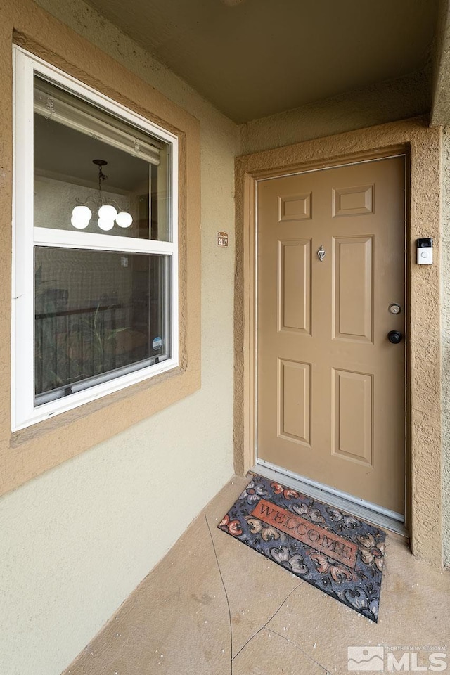 view of doorway to property