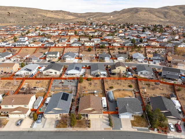 aerial view featuring a mountain view