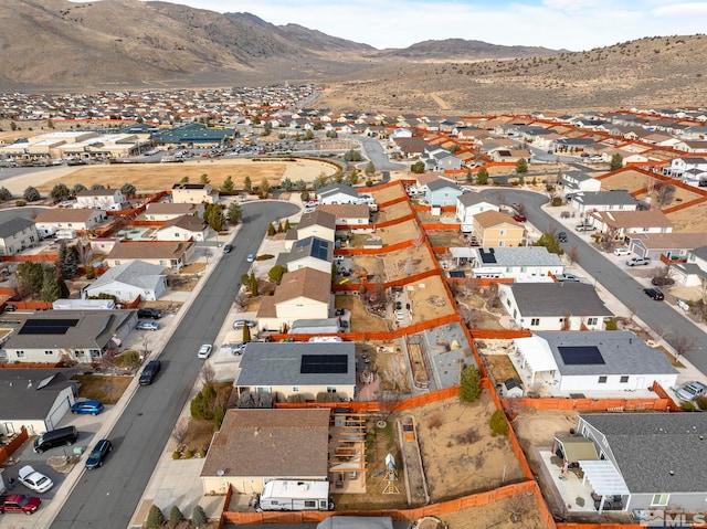 aerial view featuring a mountain view