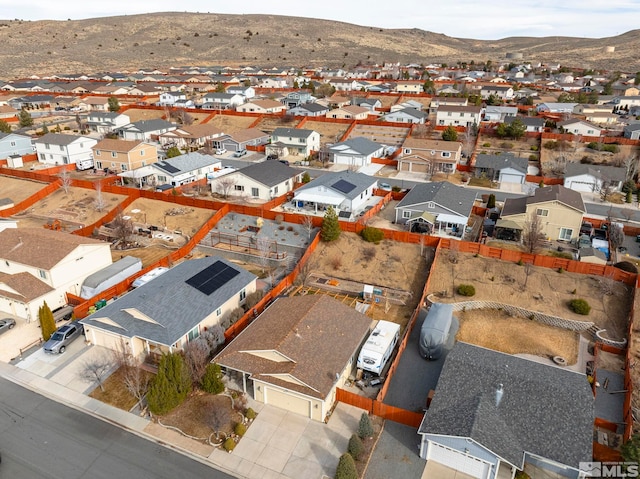 bird's eye view featuring a mountain view