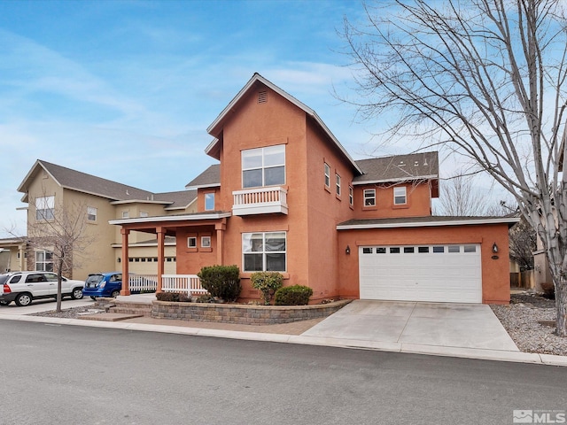 view of front property featuring a garage