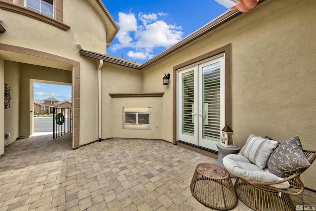 view of patio with french doors