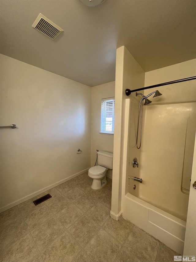 bathroom featuring  shower combination and toilet