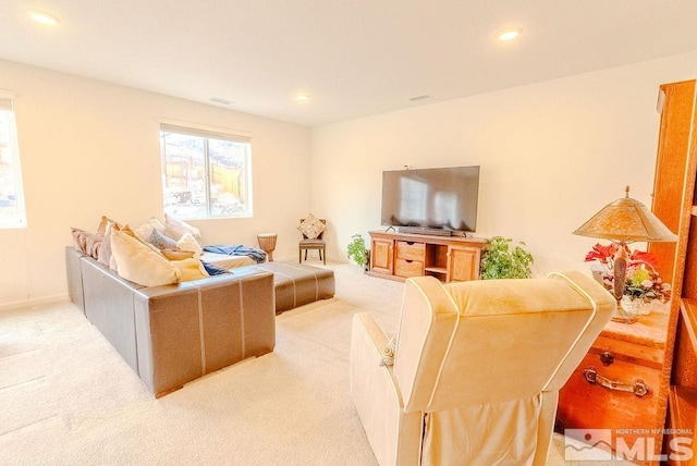 view of carpeted living room