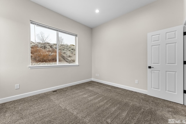 view of carpeted empty room