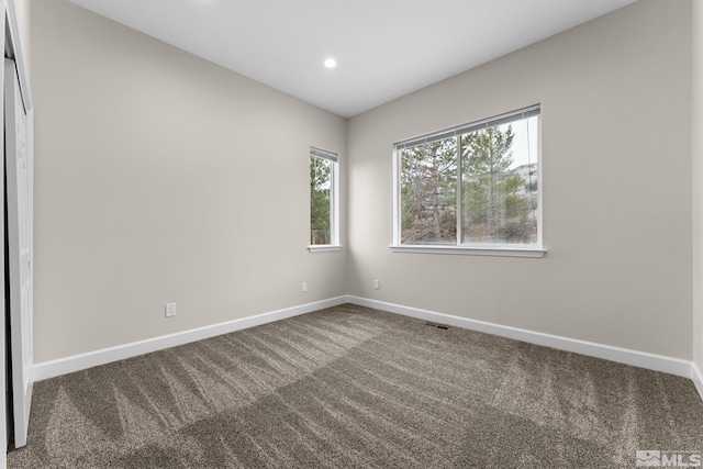 view of carpeted empty room