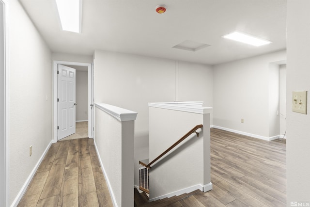 hallway featuring light hardwood / wood-style flooring