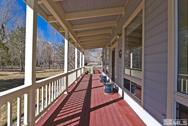 view of wooden deck