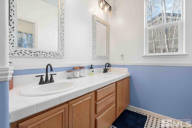 bathroom with vanity