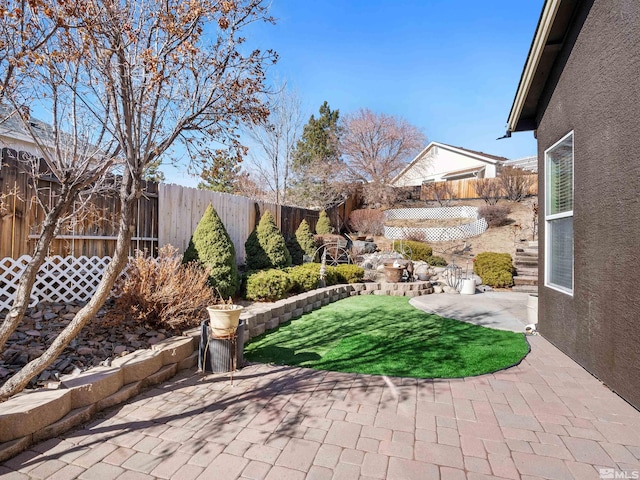 view of yard featuring a patio area