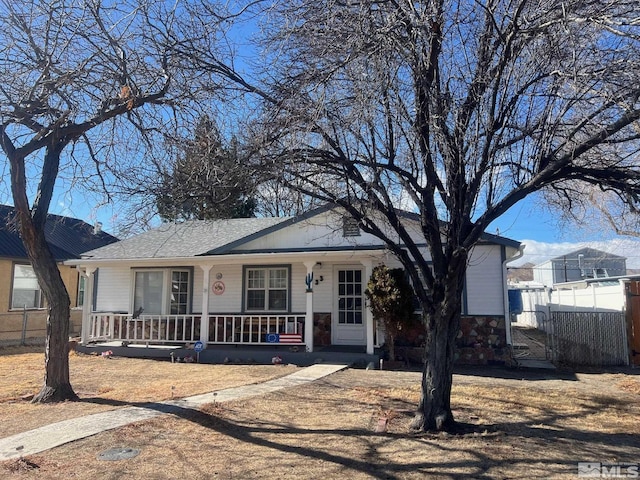 view of front of home featuring a porch