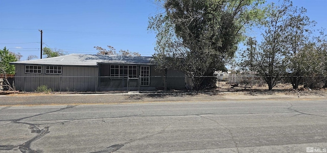 view of front of property with fence