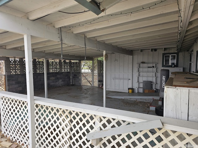 view of patio with fence