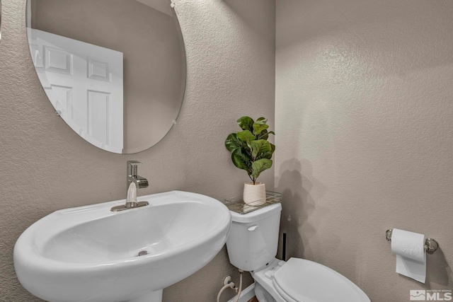 bathroom with sink and toilet