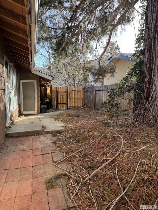 view of yard with a patio area