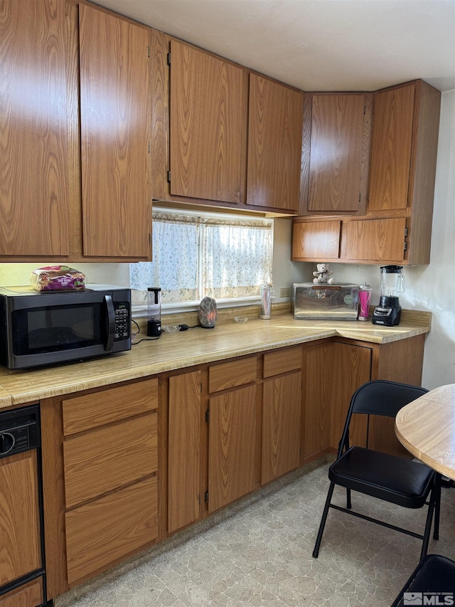 kitchen with dishwashing machine