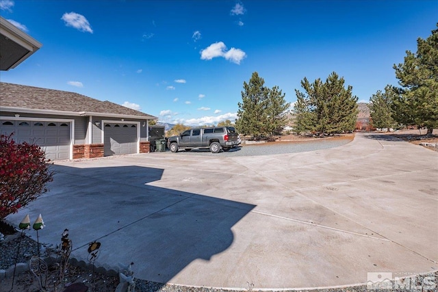 exterior space featuring a garage