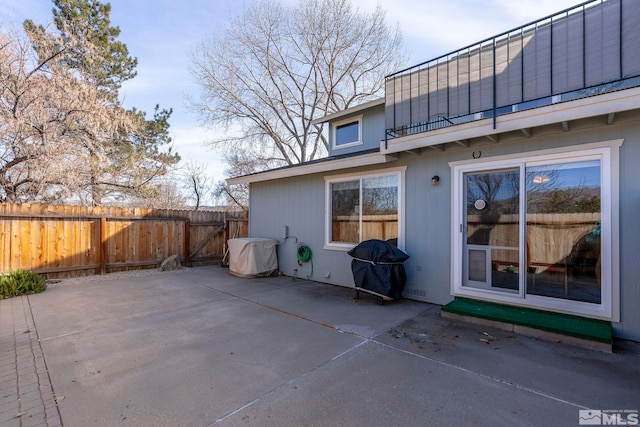 view of patio with a grill