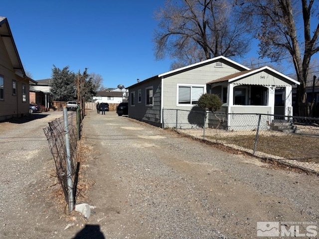 view of side of property