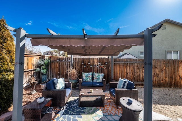 view of patio / terrace featuring outdoor lounge area