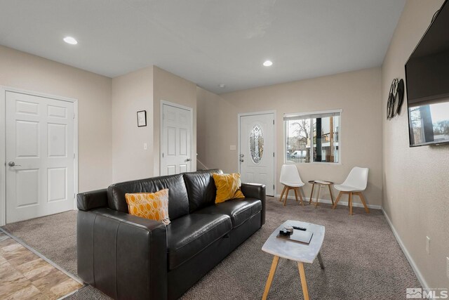 view of carpeted living room