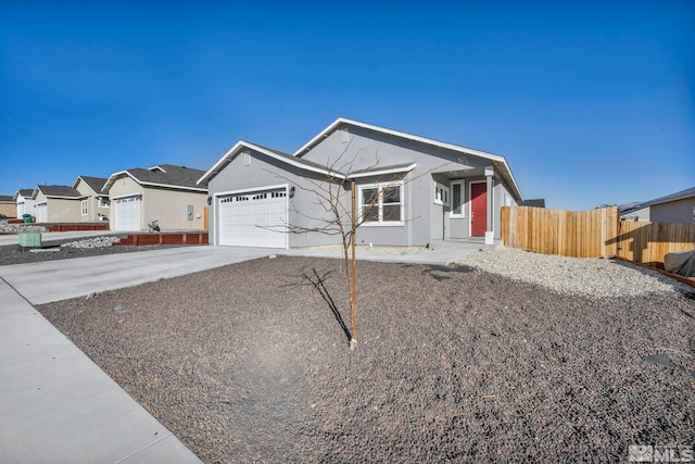 ranch-style home with a garage