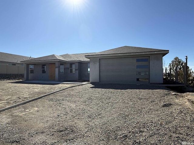 view of front facade featuring a garage