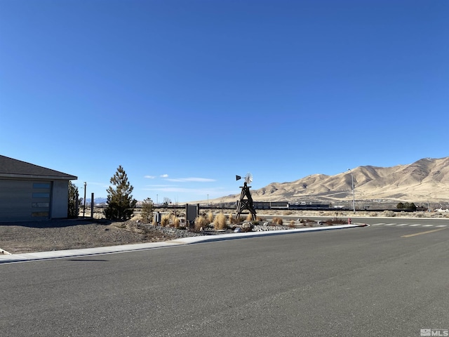 view of street featuring a mountain view