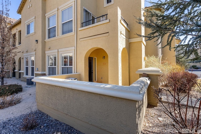 view of patio featuring central AC