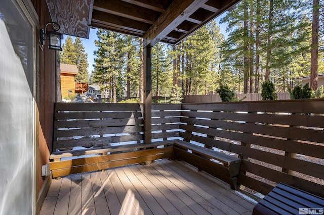 view of wooden terrace