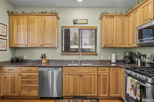 kitchen featuring sink and appliances with stainless steel finishes