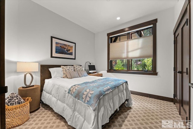 bedroom with carpet flooring