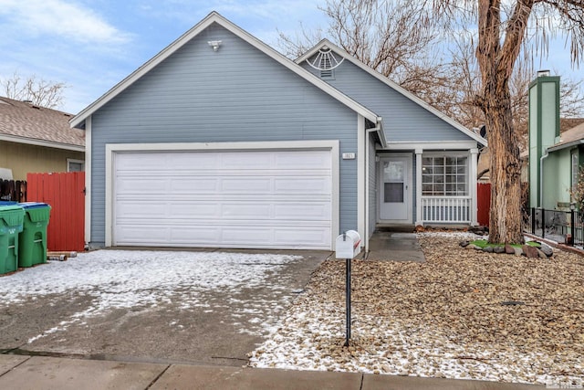 ranch-style house with a garage