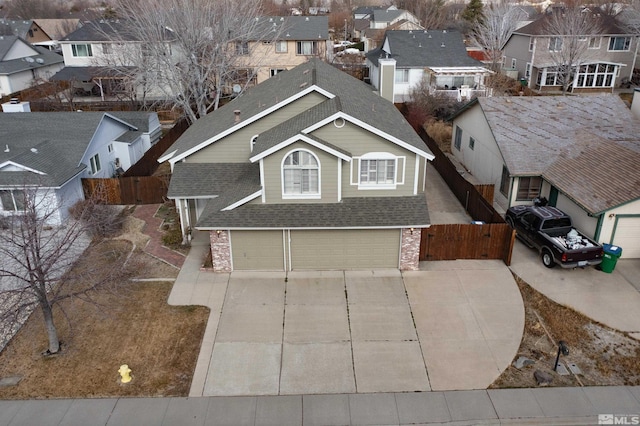 birds eye view of property