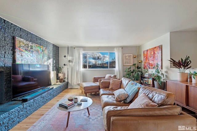 living room featuring hardwood / wood-style floors