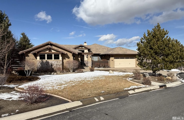 view of front of home featuring a garage