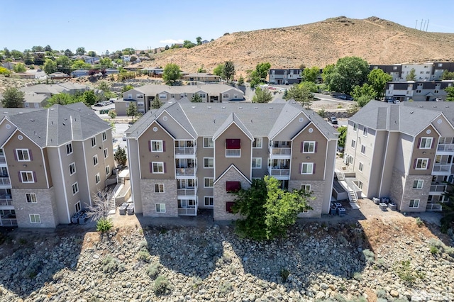 bird's eye view featuring a mountain view