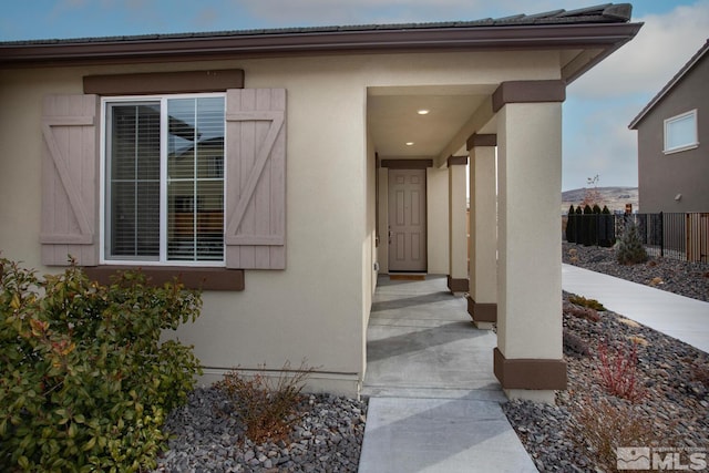 view of doorway to property