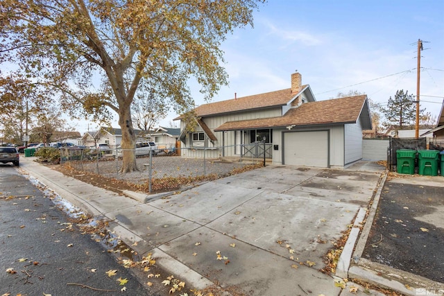 view of front facade with a garage