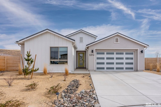 view of front of house featuring a garage