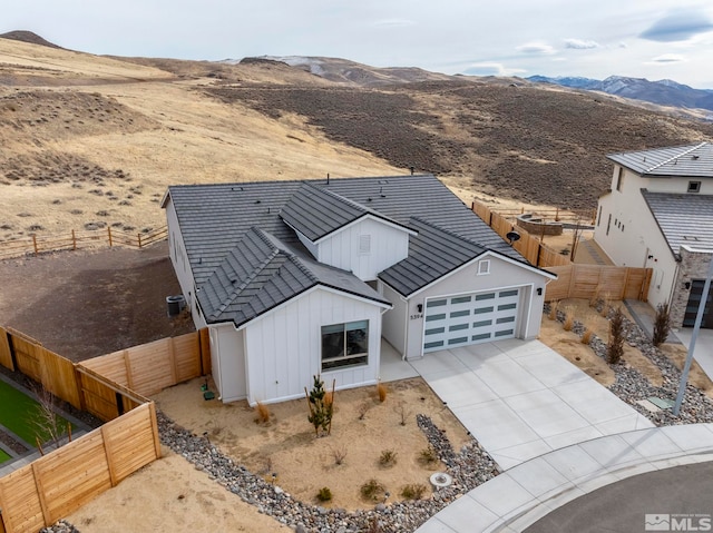 aerial view featuring a mountain view