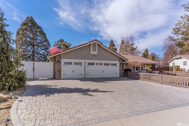 view of front of house featuring a garage