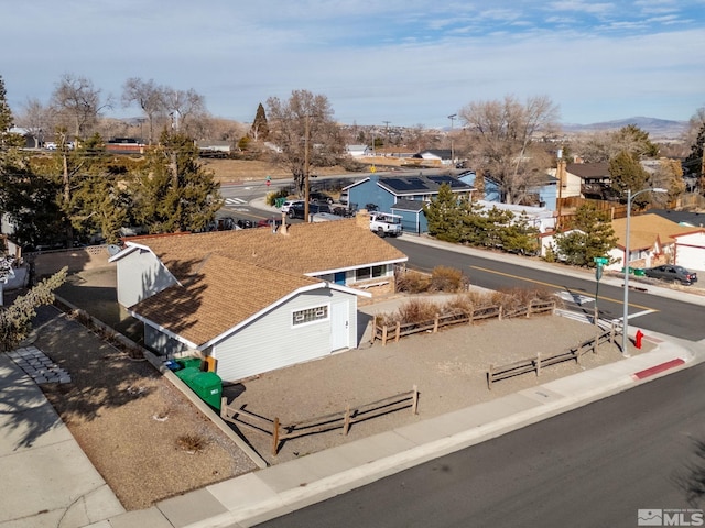 aerial view featuring a residential view