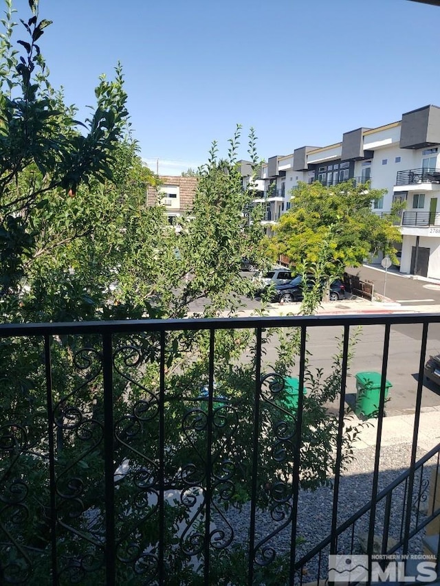 balcony with a residential view